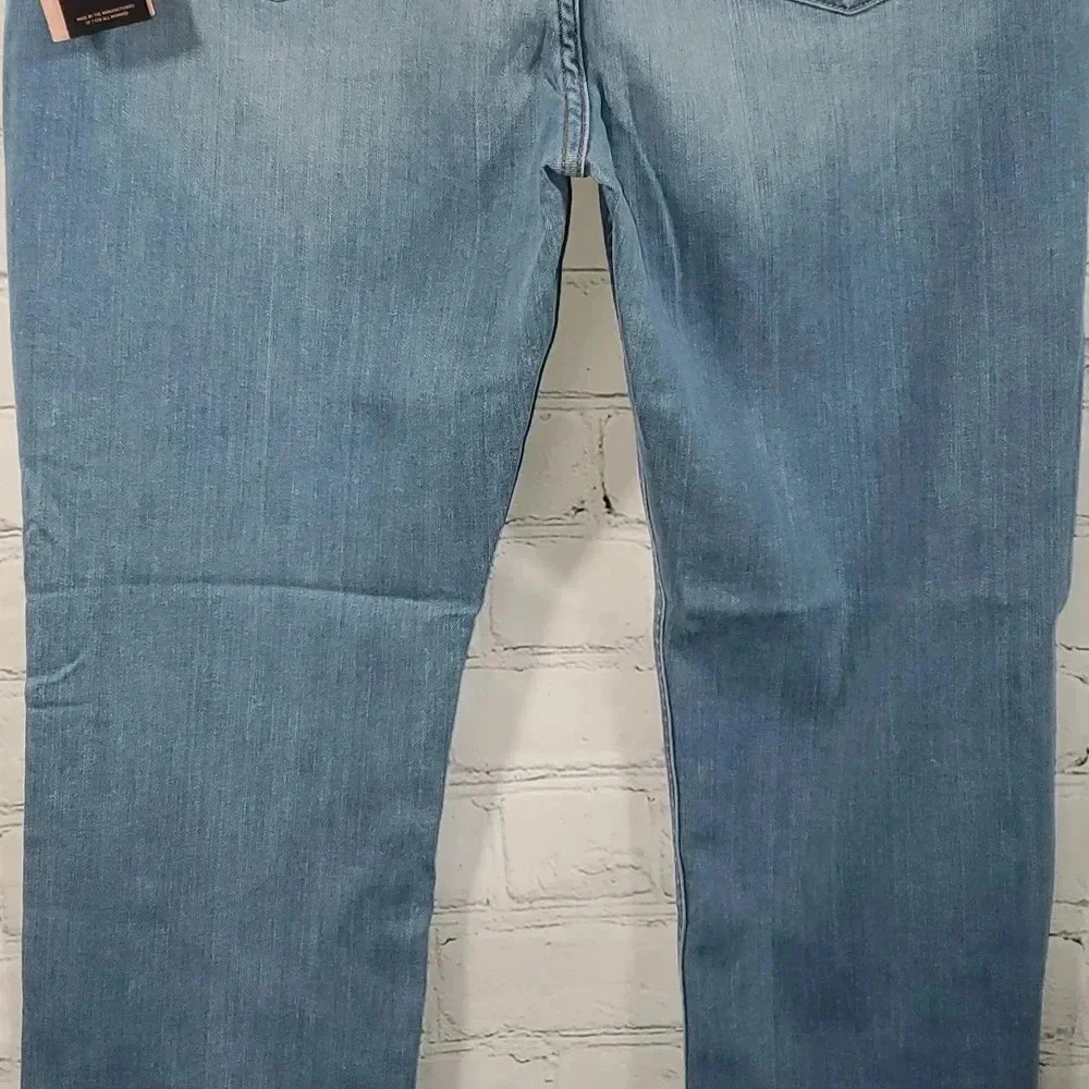 7 For All Mankind Jen 7 Slim Straight Leg Sculpting Jeans Medium Wash Size 16 - Picture 5 of 13